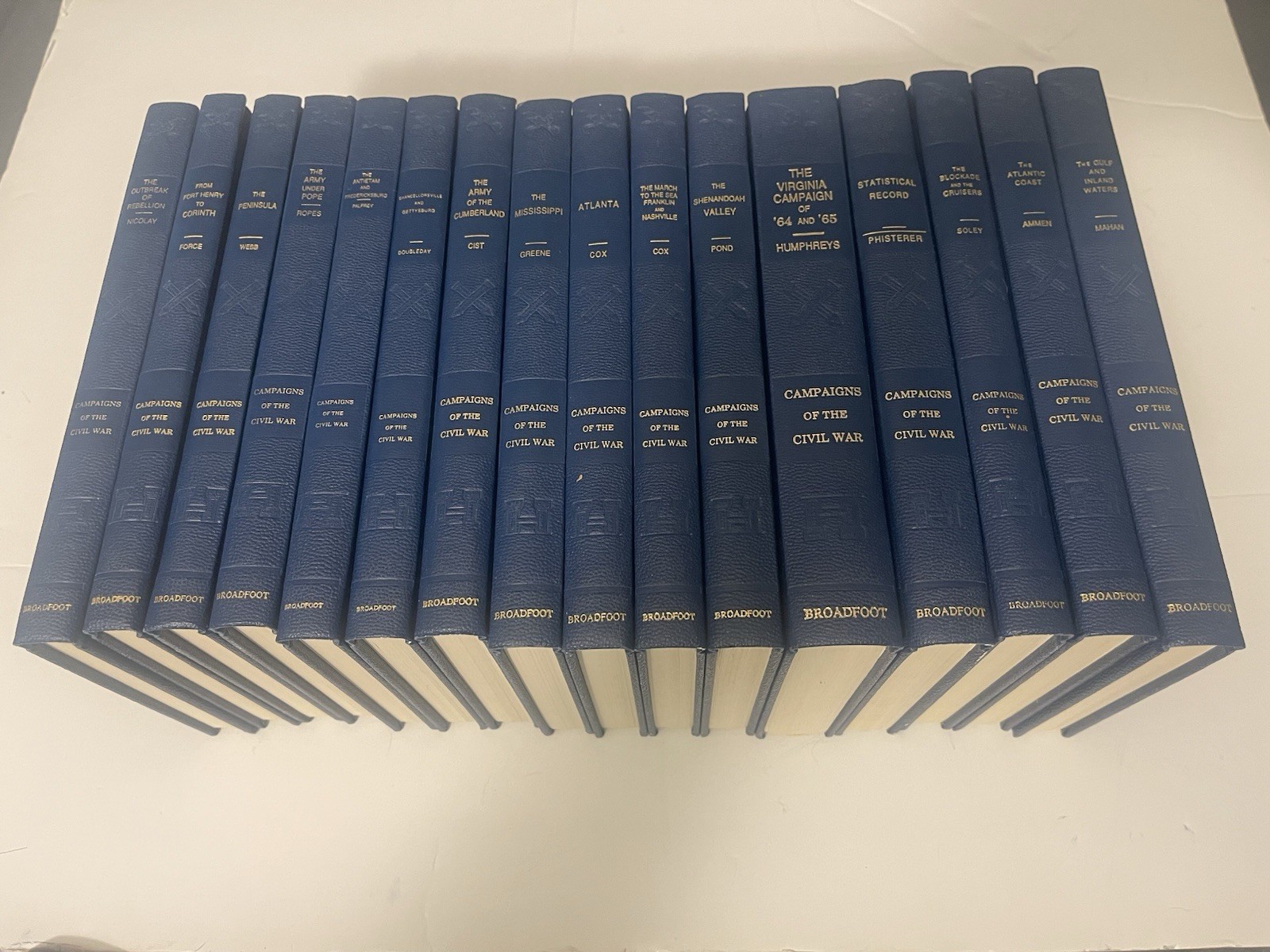 Campaigns of the Civil War, 16 volume set hard cover books by Broadfoot Pub 1989