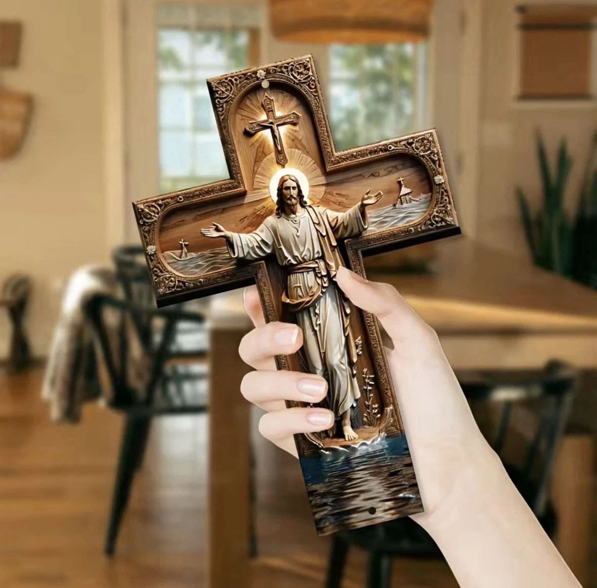 Wooden Jesus Christ Cross Christian Religious Wall Decor Faith Home Church Gift Wooden Jesus Christ Cross Christian Religious Wall Decor Faith Home Church Gift
