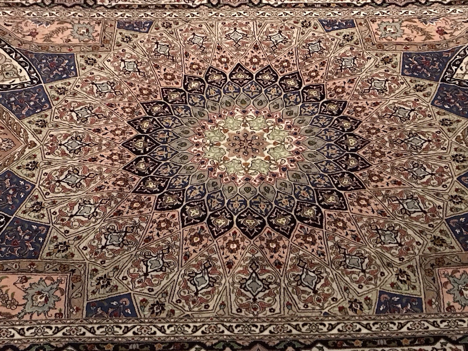Handmade Silk  Antique Rug Tabreeze ￼over 80 Years Old Never Used Stored.
