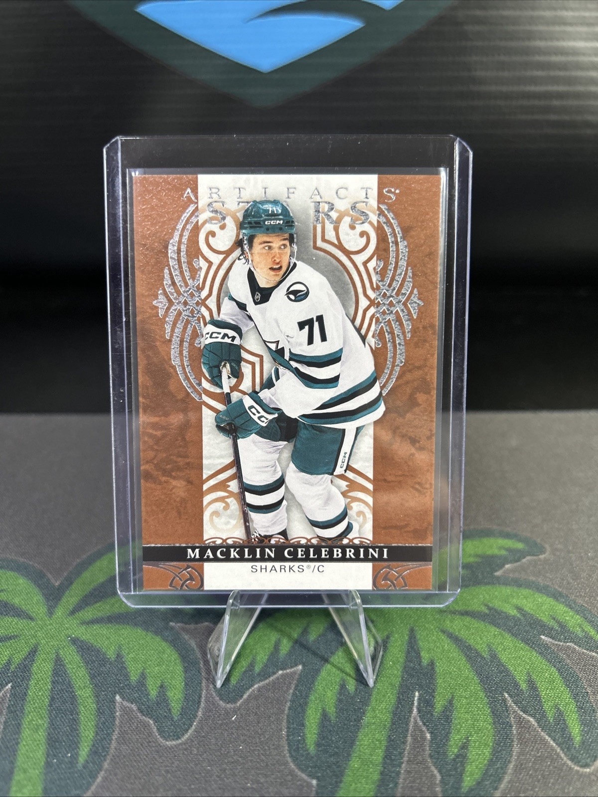 2026-27 Upper Deck Artifacts Macklin Celebrini #130 Stars Leather Sharks 2026-27 Upper Deck Artifacts Macklin Celebrini #130 Stars Leather Sharks