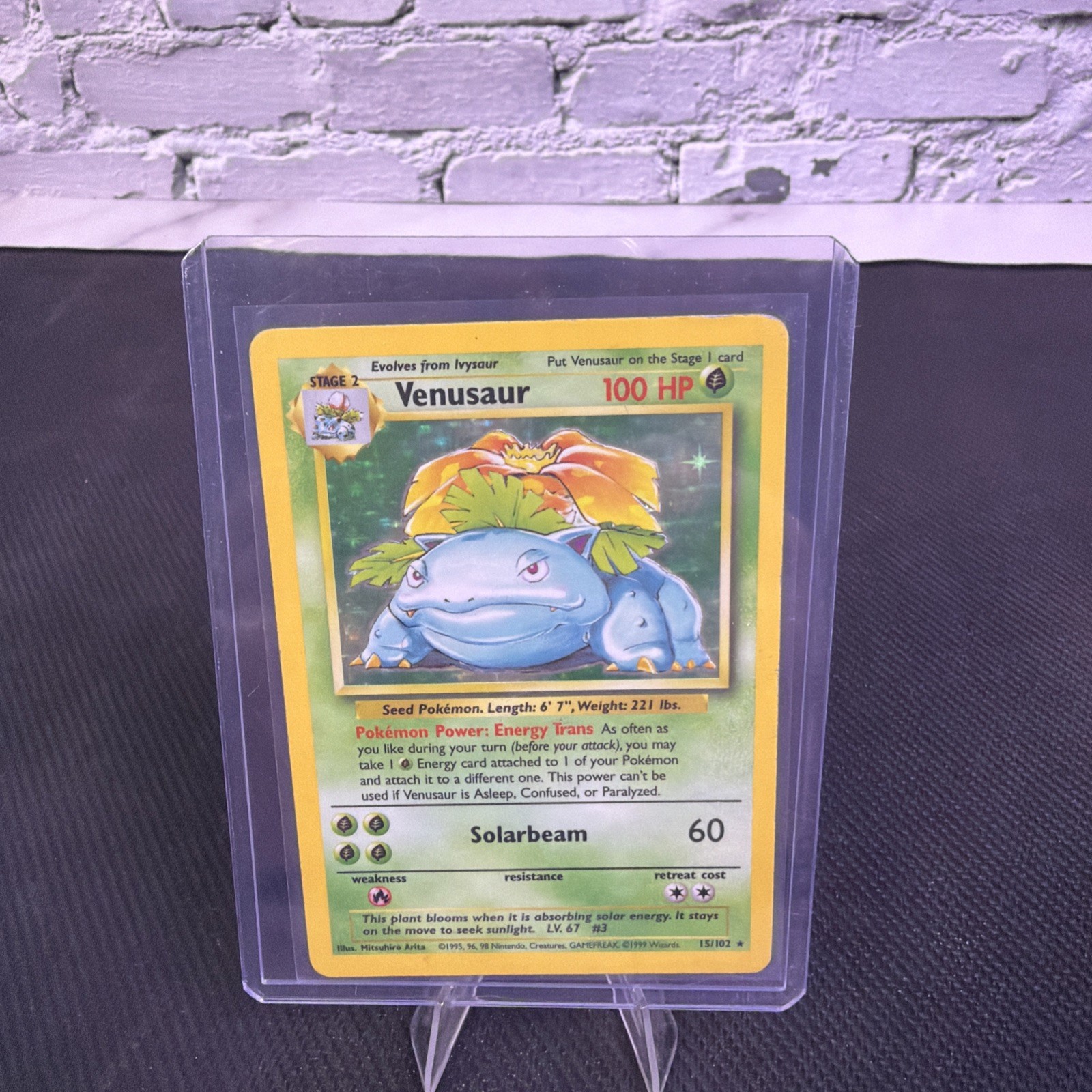 1999 Pokémon Base Set Venusaur Holo 15/102 - Vintage WOTC  ~MP