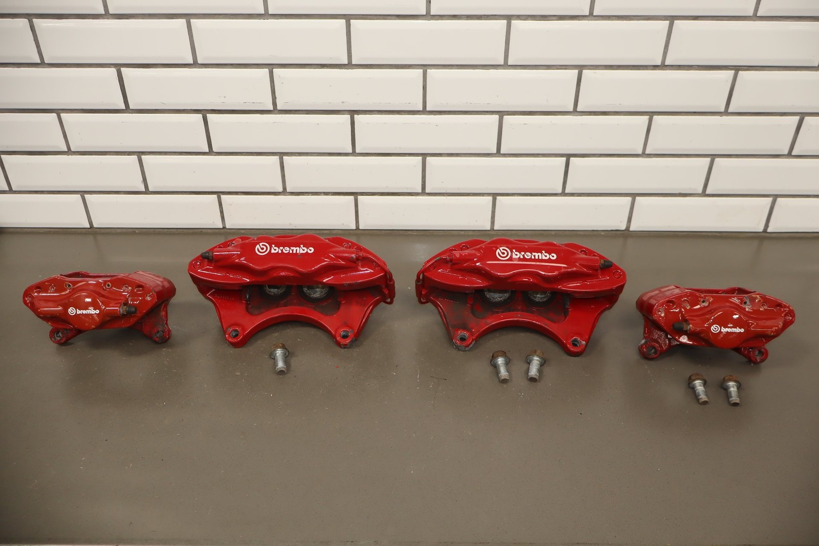 08-15 Mitsubishi Lancer Evolution EVO X Brembo Red Set x4 - Calipers