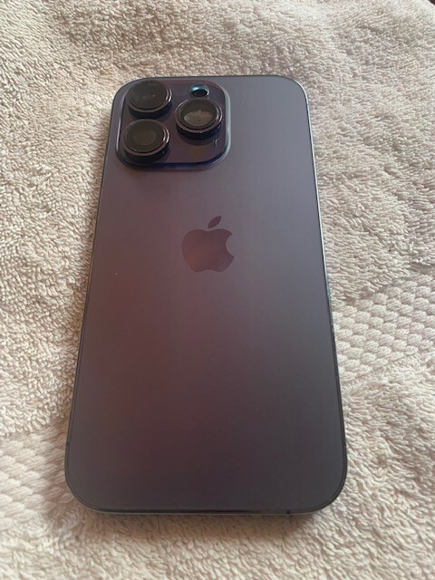 OEM Genuine Apple iPhone 14 Pro rear back glass Housing chassis grey ( C )