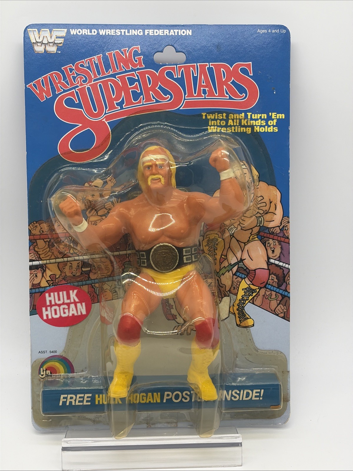 1984 WWF LJN Wrestling Superstars Hulk Hogan Series One 5 Back With Case 1984 WWF LJN Wrestling Superstars Hulk Hogan Series One 5 Back With Case