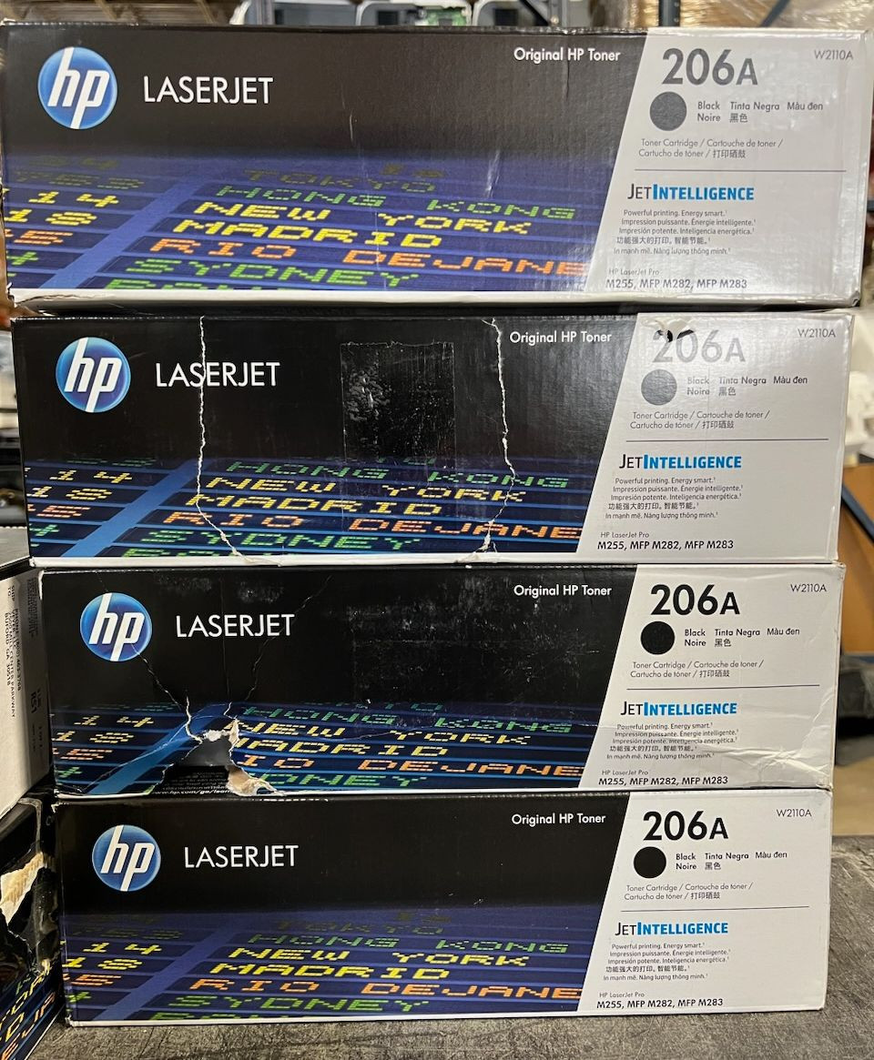 HP 206A W2110A M255 M283 Black Toner Cartridge - HP NEW GENUINE