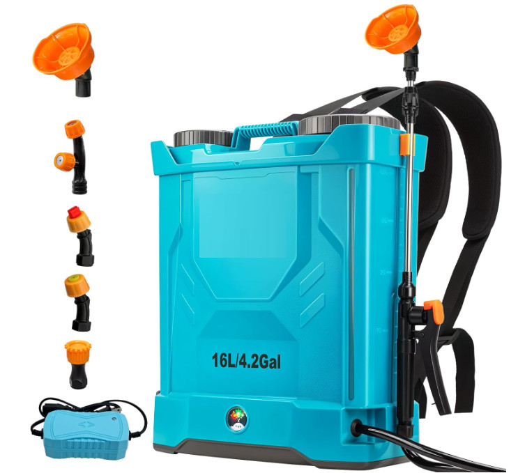 Mochila fumigadora eléctrica 4 gal 120PSI ligera con 5 boquillas
