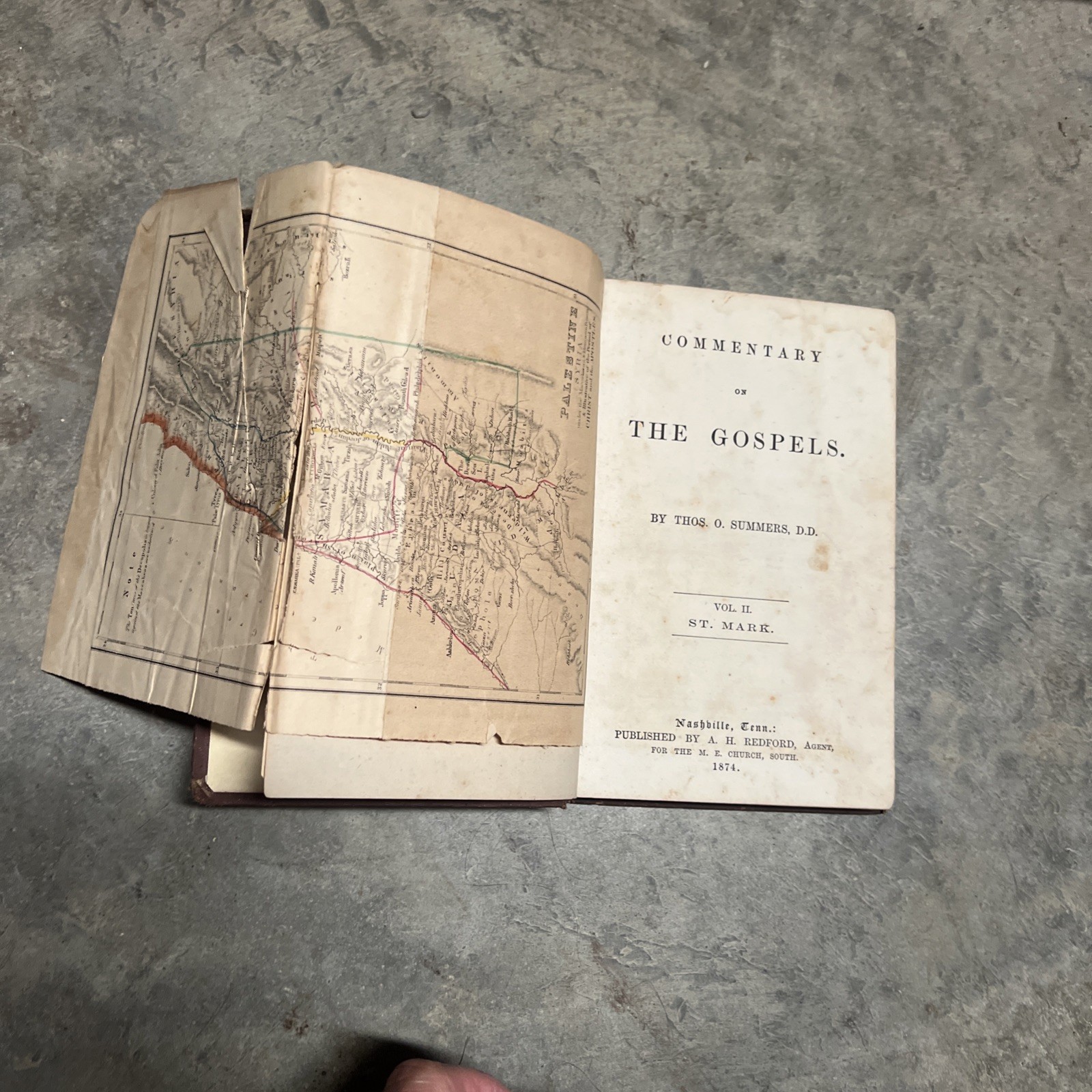 Antique 1874 Commentary on the Gospels Vol II St Mark Thos O Summers Methodist Antique 1874 Commentary on the Gospels Vol II St Mark Thos O Summers Methodist