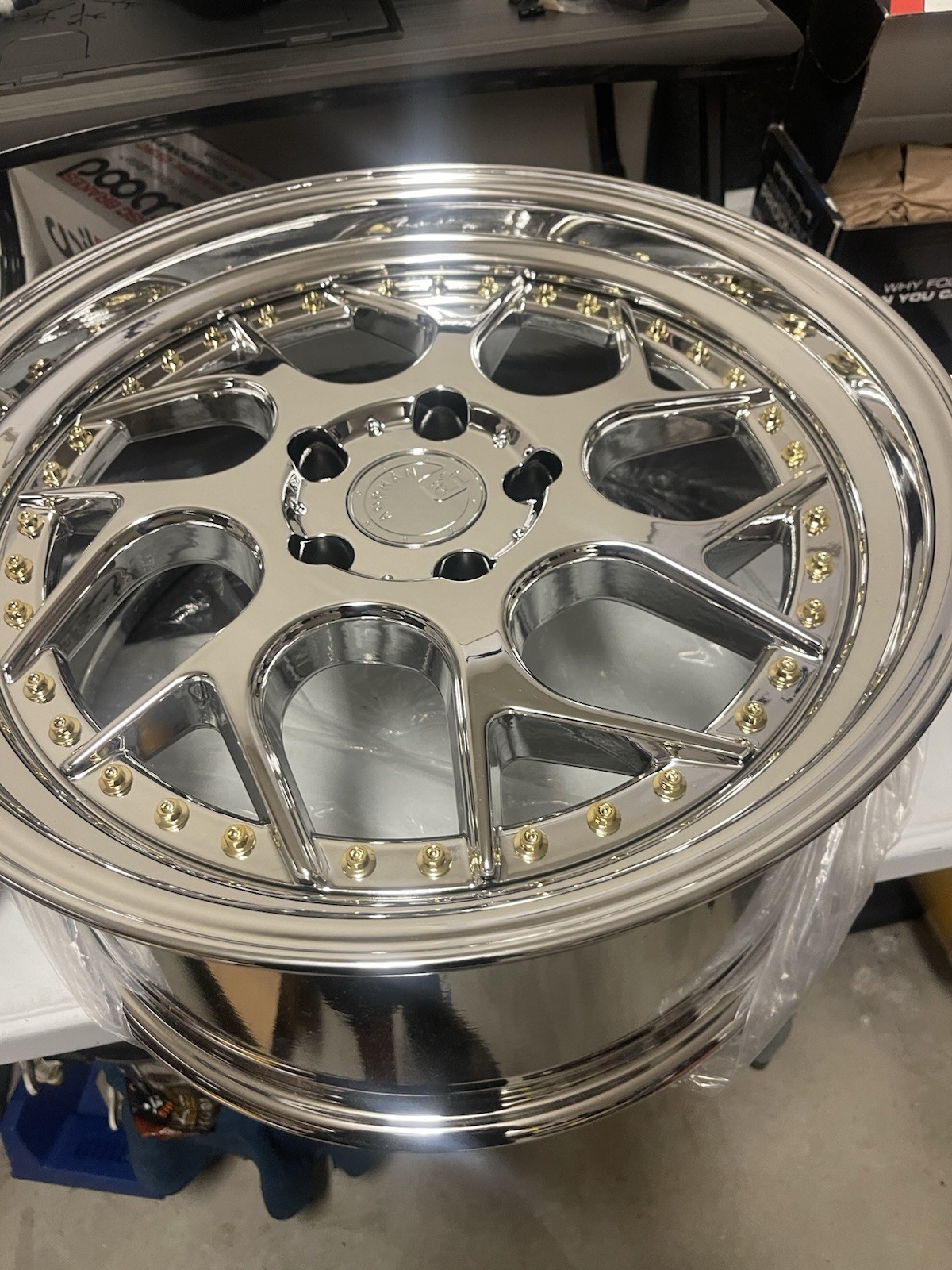 Aodhan DS01 18x8.5 Wheels – Vacuum Chrome – 5x114.3 – Set of 4 – NEW
