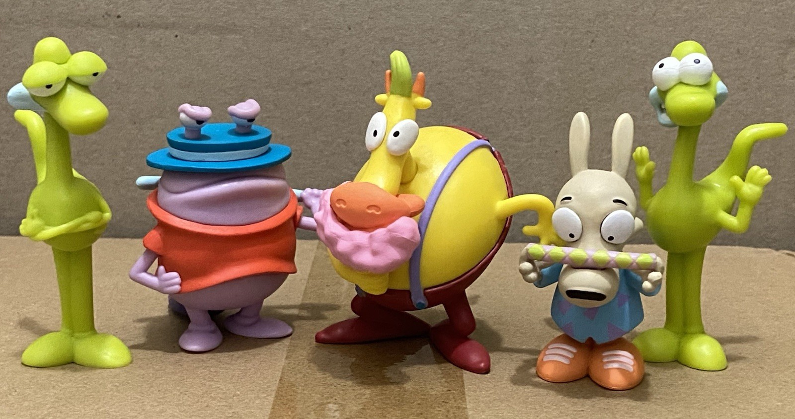 Just Play 2017 Rocko’s Modern Life 2” Collector Figure Toy 5pc Nickelodeon