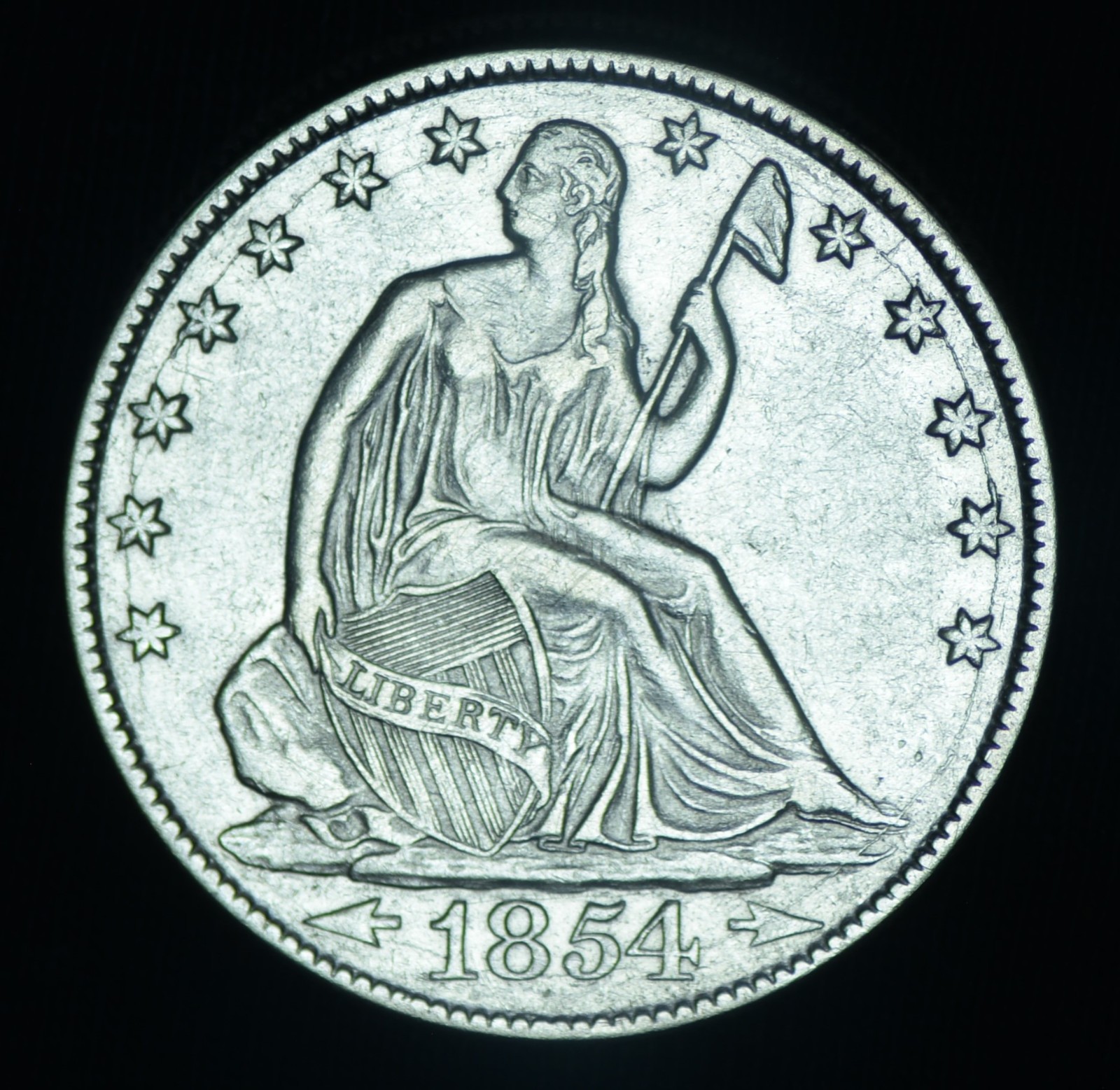 1854-O Seated Liberty Half Dollar Arrows AU - 26598 1854-O Seated Liberty Half Dollar Arrows AU - 26598