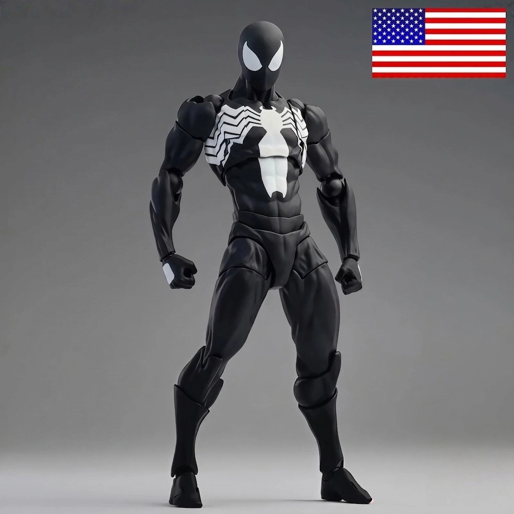 CT Toys  Symbiote Spider-Man Black Spider Action Figure Boxed
