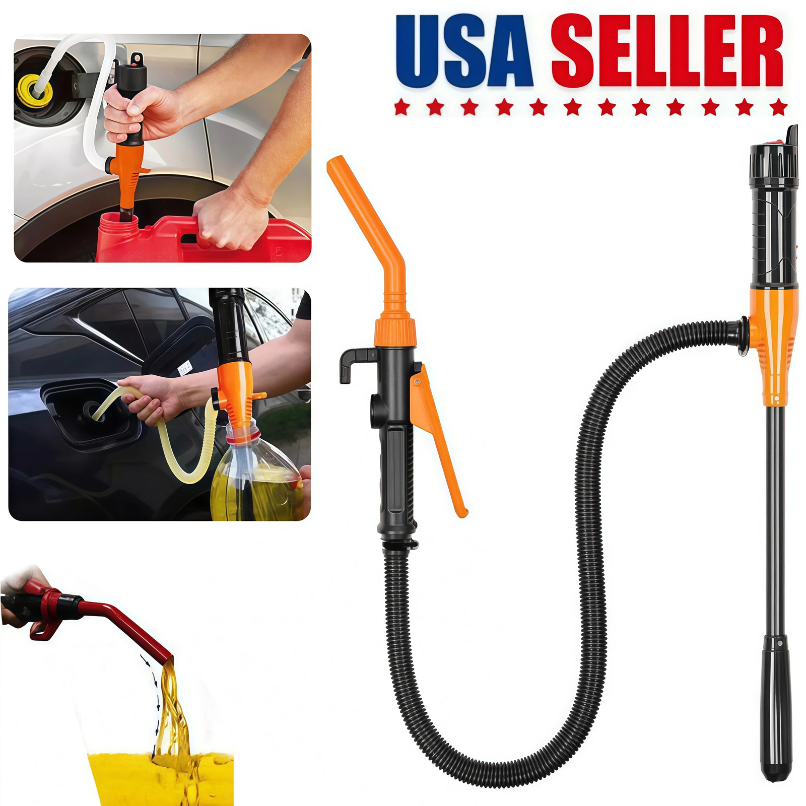 Battery Powered Electric Fuel Transfer Siphon Pump Gas Oil Water 2.4 GPM US New Battery Powered Electric Fuel Transfer Siphon Pump Gas Oil Water 2.4 GPM US New