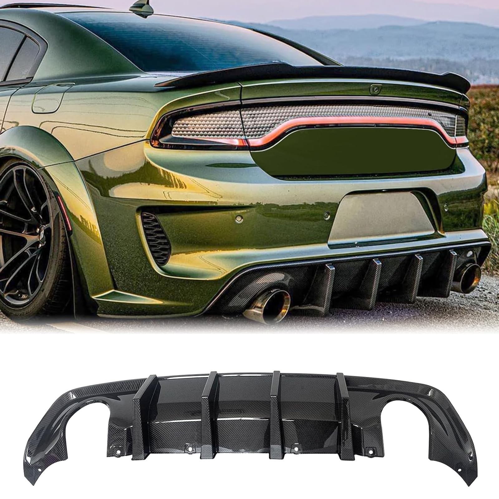 Rear Diffuser for 2020-2023 Dodge Charger Widebody Only | Rear Bumper Lip Dif...