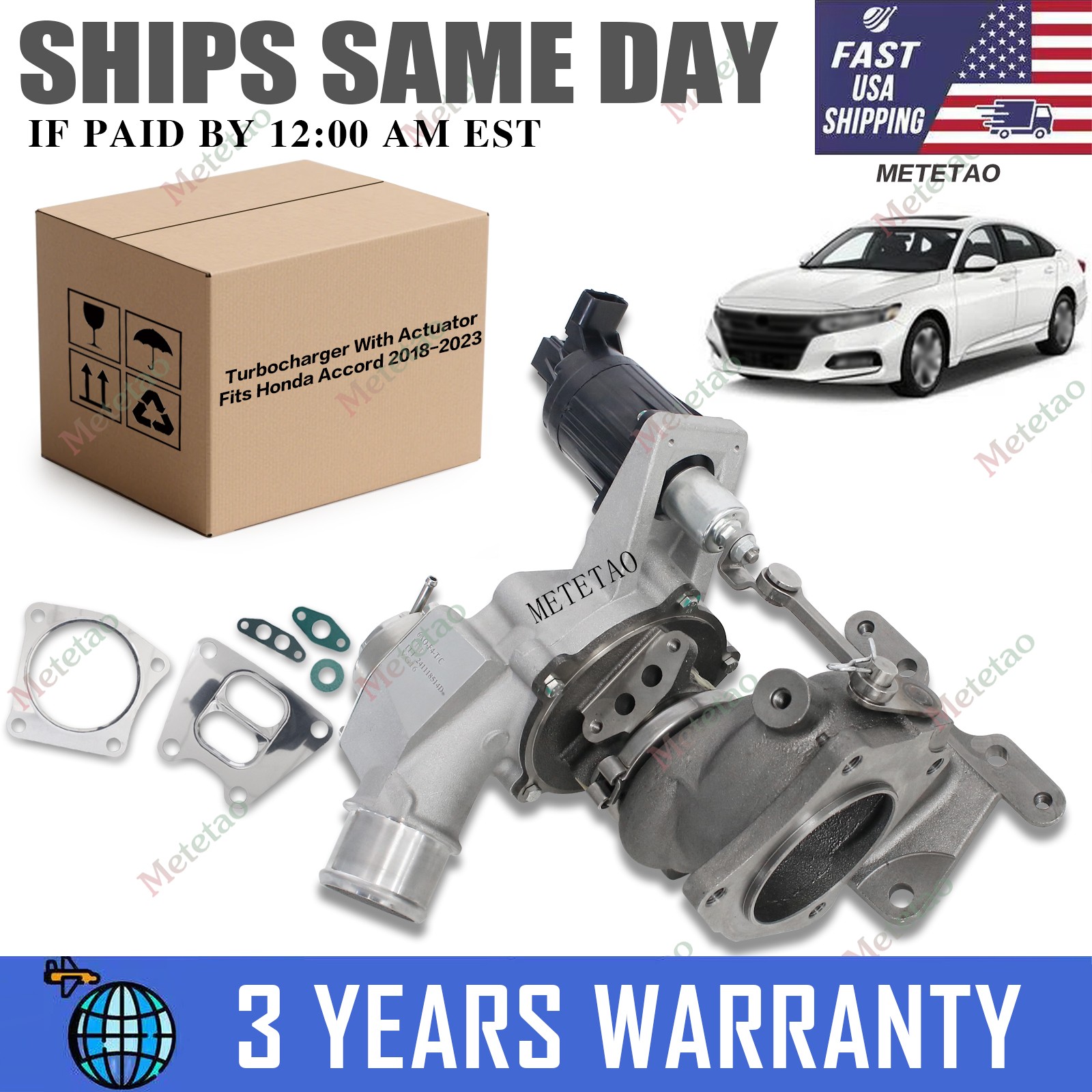 Turbo Turbocharger With Actuator GAP Fits Honda Accord 2018-2023 18900-6A0-003