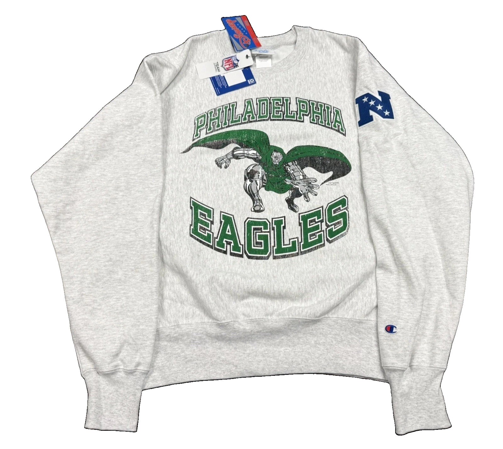 Philadelphia Eagles Doctor Doom Disney x Champion Sweatshirt Mens NFL IN HAND