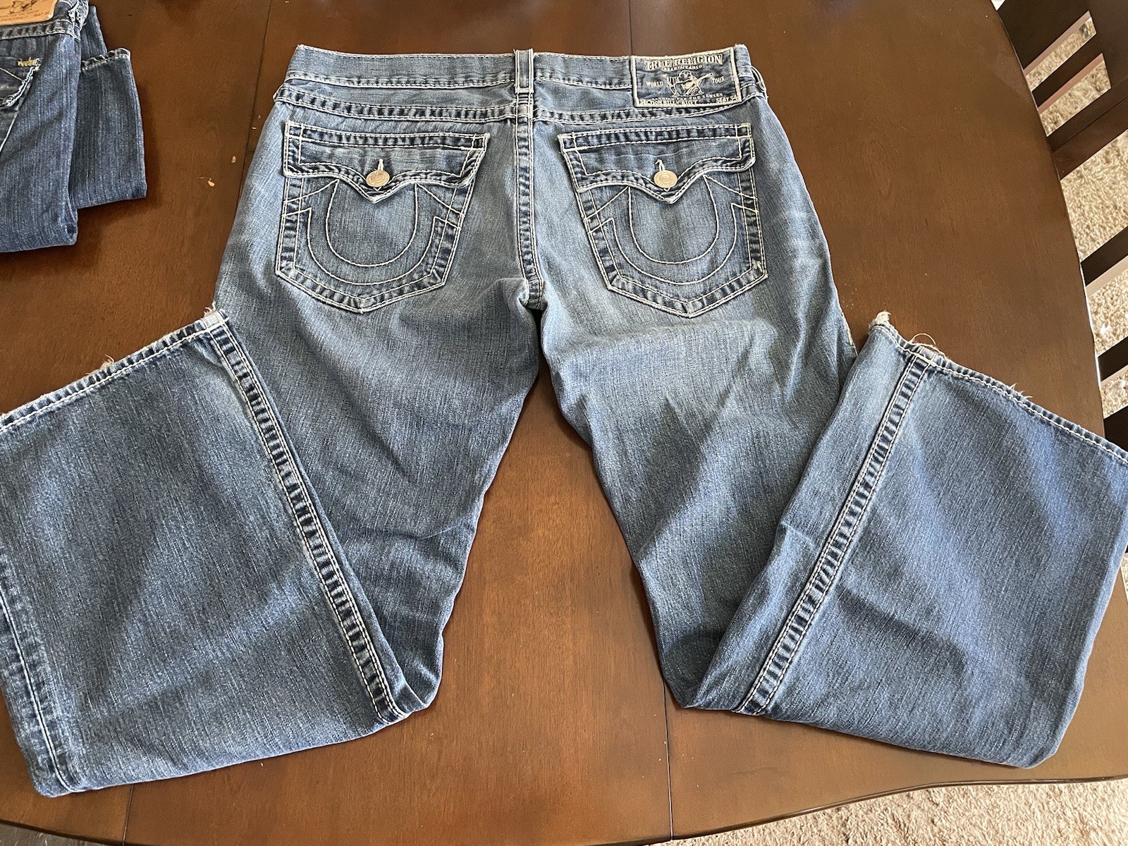 Vintage True Religion Jeans Billy Big T 38x34 (38x32) Medium Blue Y2K USA
