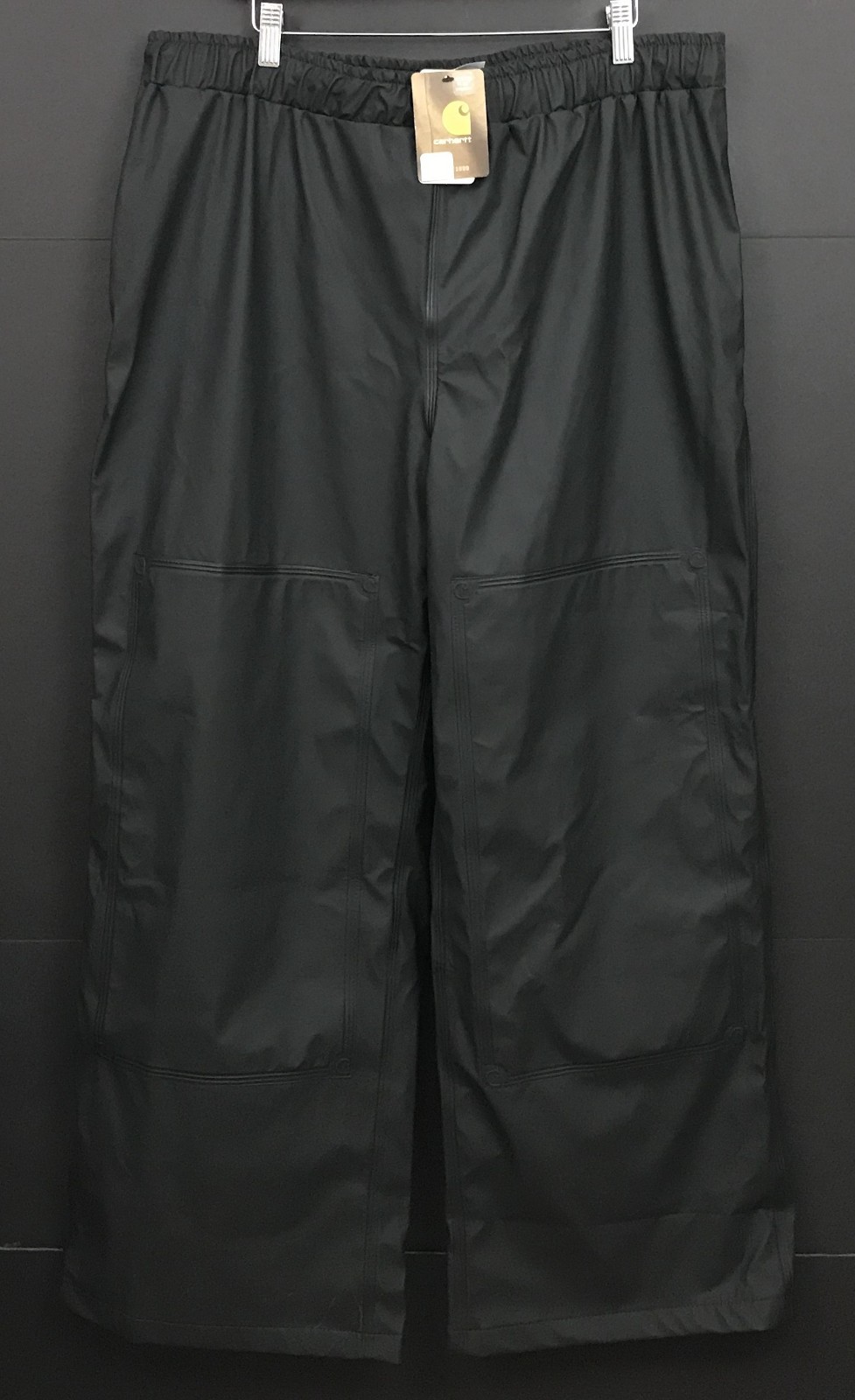 NWT Carhartt Men\'s Medford Rain Waterproof Pants Black Rugged Flex Size Large NWT Carhartt Men\'s Medford Rain Waterproof Pants Black Rugged Flex Size Large