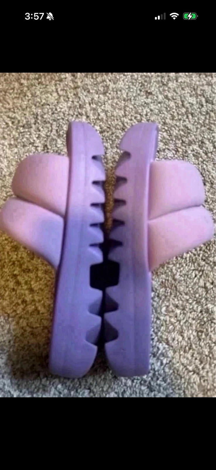 Reebok Women’s Purple Slide Sandals Cushioned Double Straps Logo Nylon Sz 6 Reebok Women’s Purple Slide Sandals Cushioned Double Straps Logo Nylon Sz 6