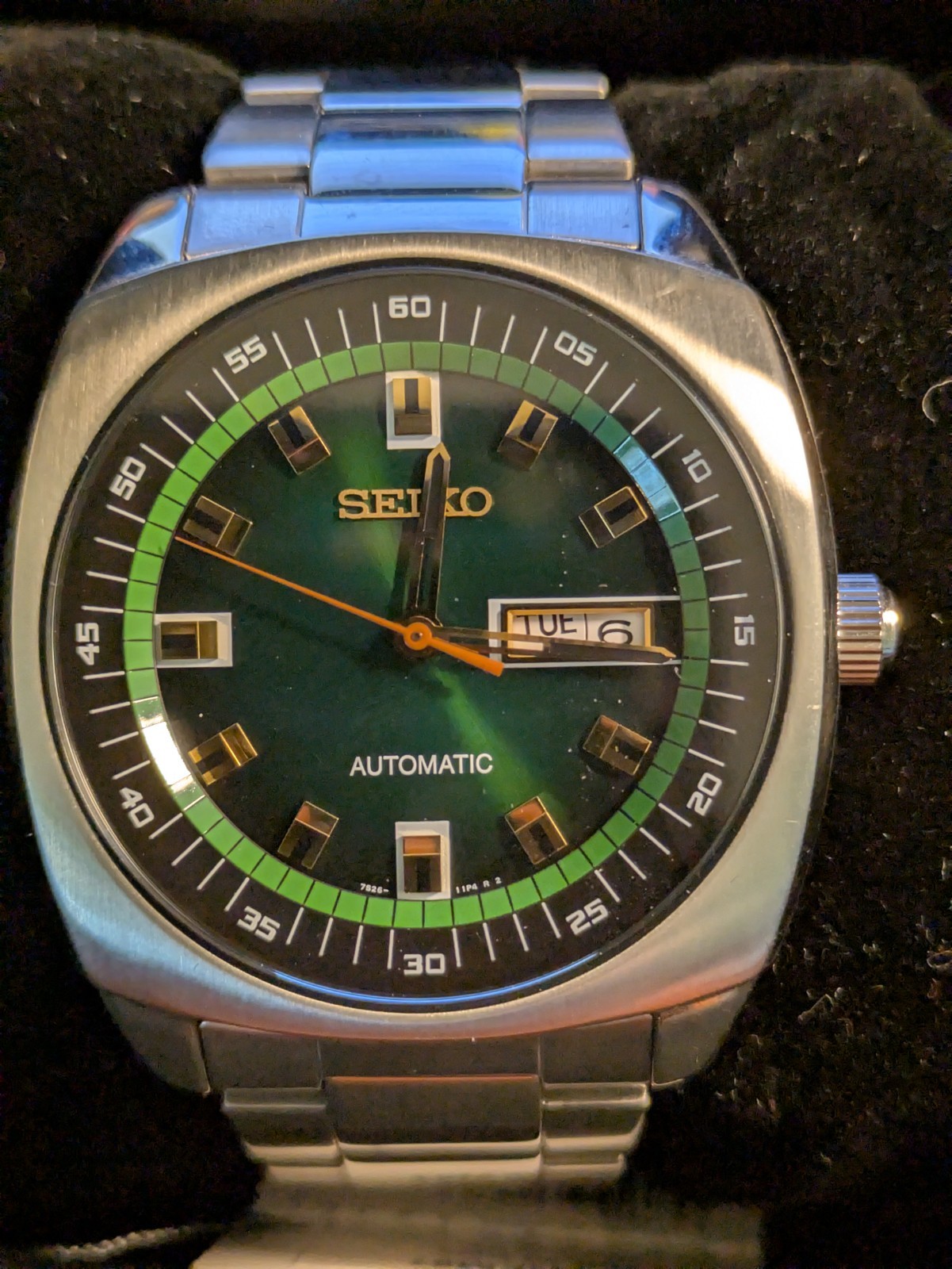 Seiko Recraft SNKM97 Automatic Green Dial Men’s Watch Box Tag Worn Once