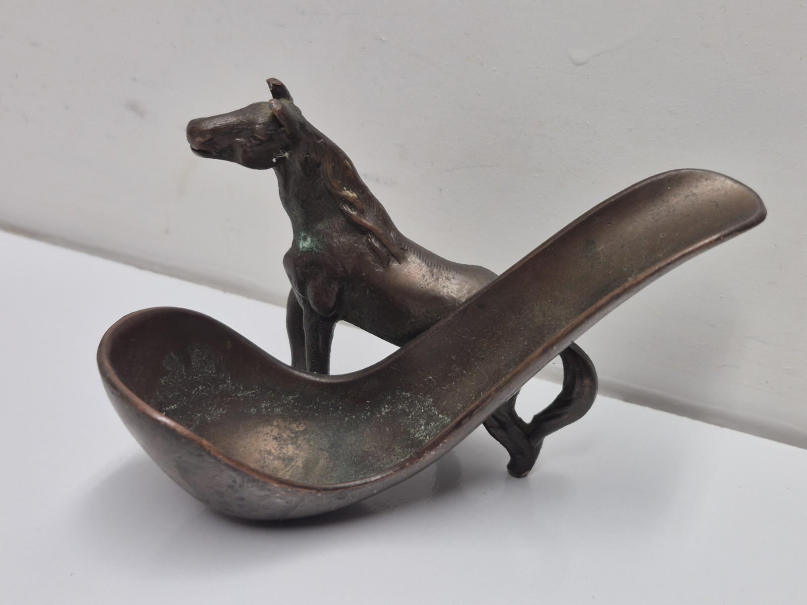 Bronze Horse Pipe Stand Holder Vintage Antique circa 1930's-50's