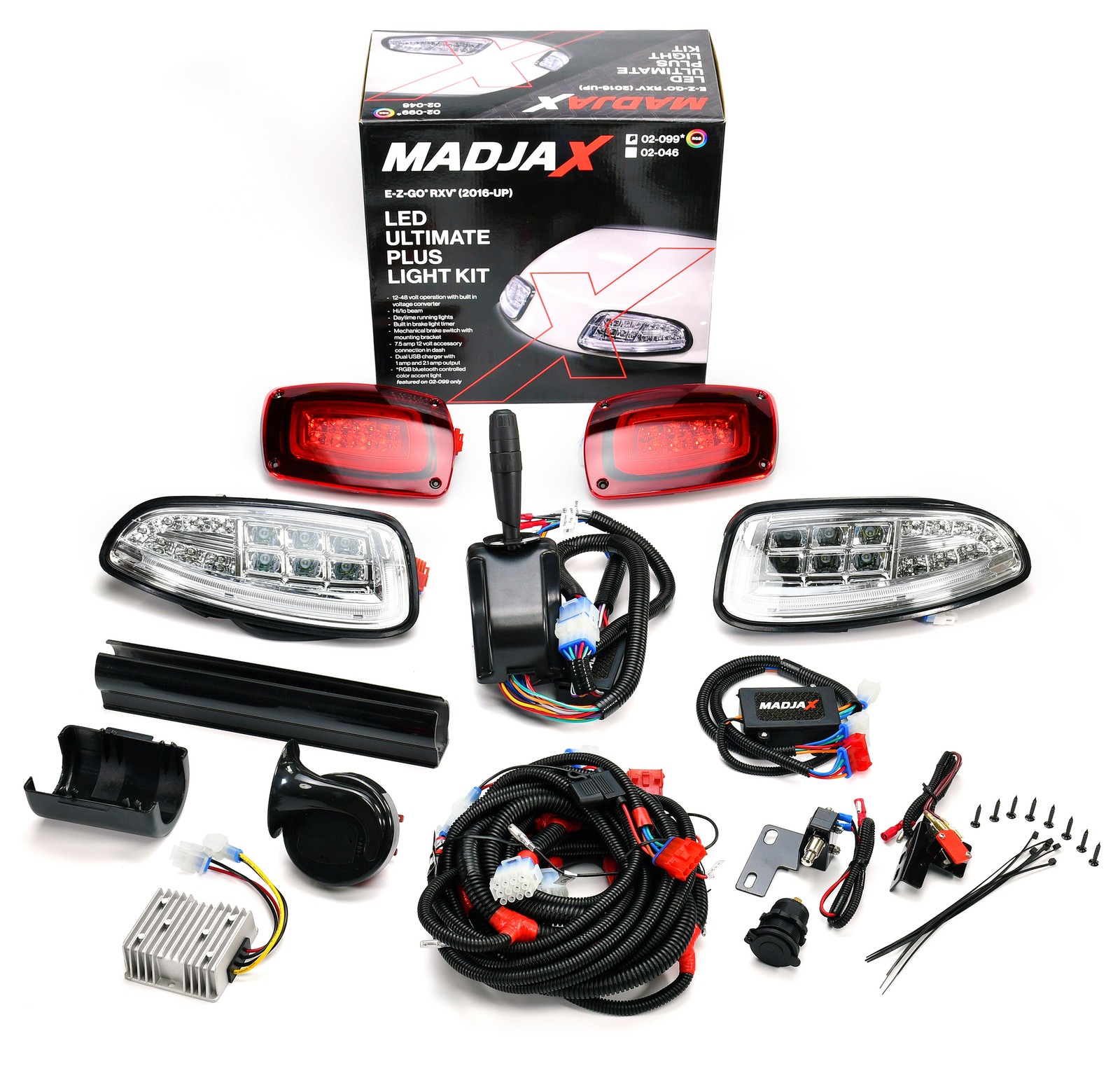MadJax Ultimate Plus Headlight Kit for E-Z-GO RXV Golf Cart | Fits 2016-2022