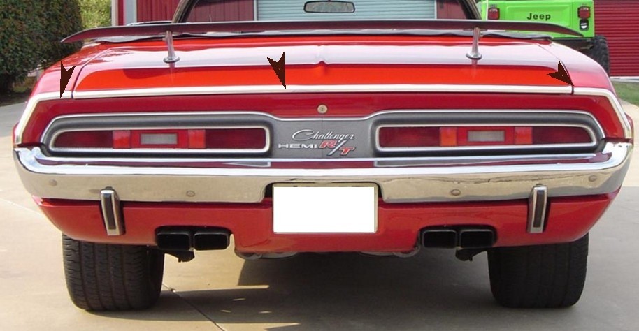 Fits 1971-74 Challenger Rear Quarter & Trunk Moldings Set w/ hardware NEW 71 -74