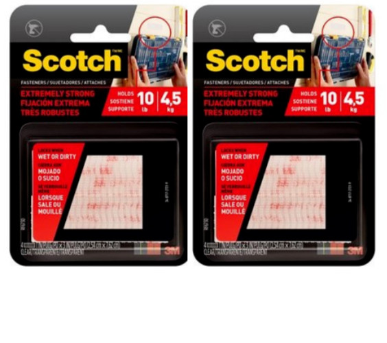 2 Packs Scotch Fastener 3M Indoor Outdoor Heavy Duty Hook & Loop Stick On 8 pcs 2 Packs Scotch Fastener 3M Indoor Outdoor Heavy Duty Hook & Loop Stick On 8 pcs