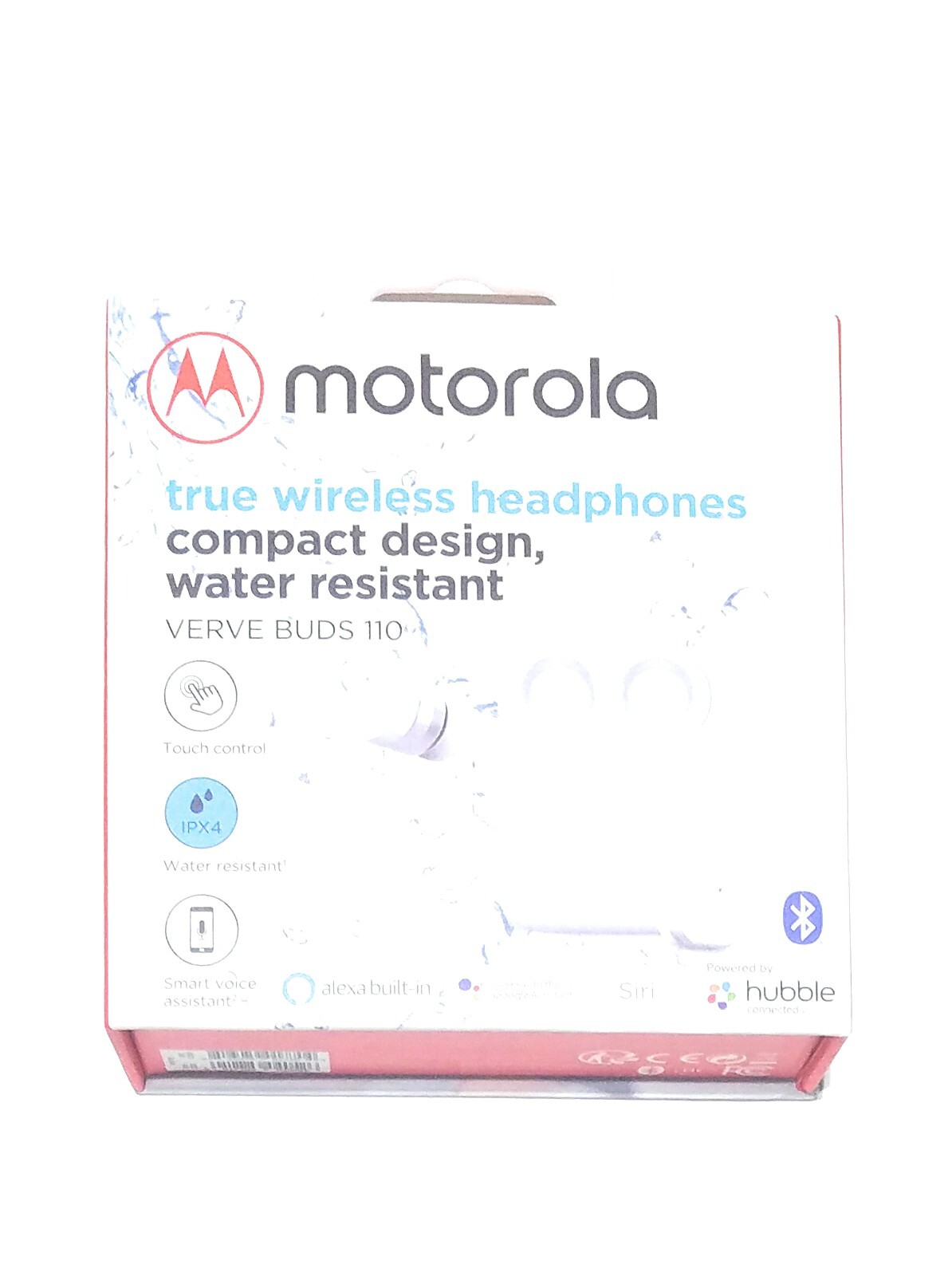 Motorola Verve Buds 110 True Wireless Earbuds | Bluetooth Headphones/White