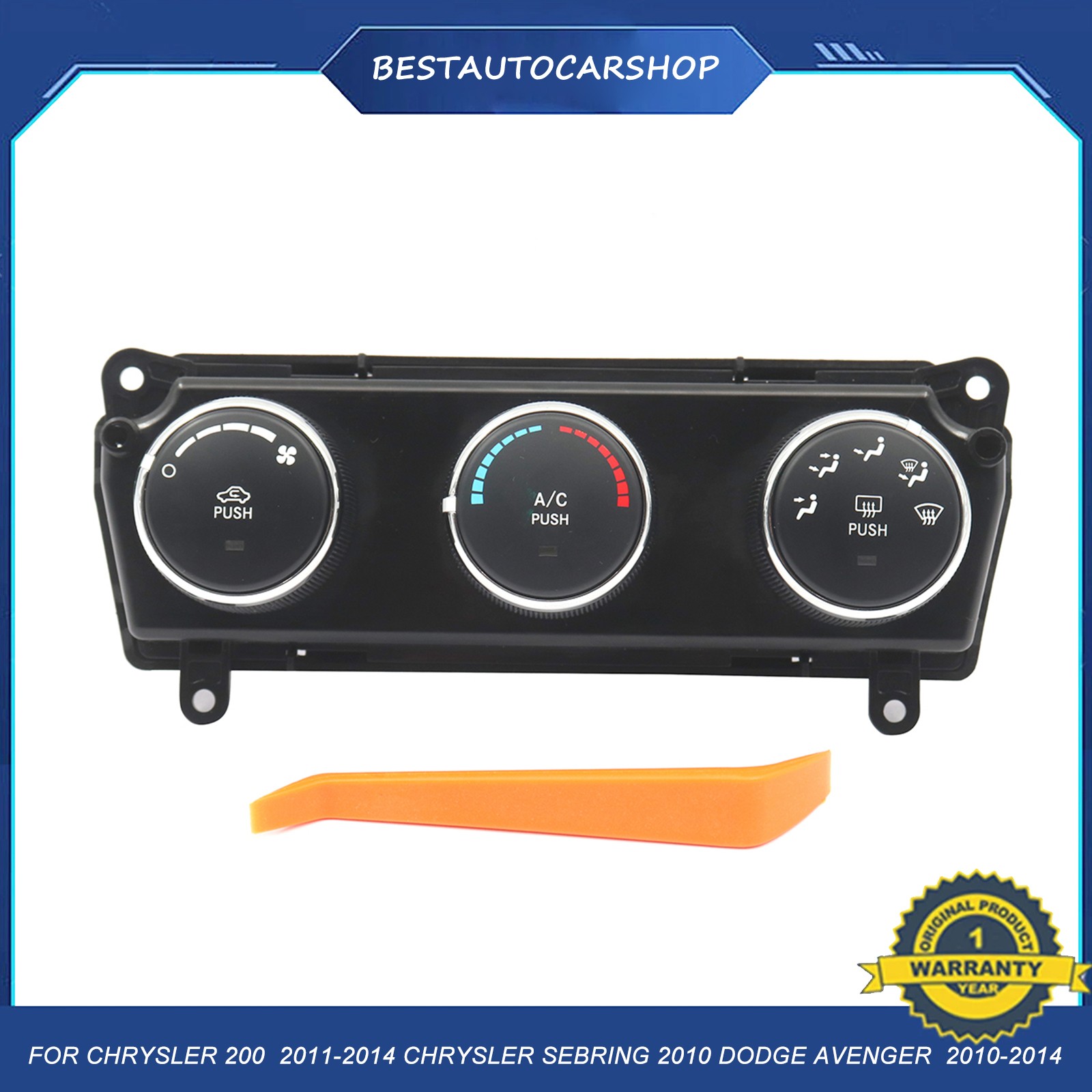 For 2010-14 Dodge Avenger A/C Climate Control Module Panel 55111949AB 55111949AC