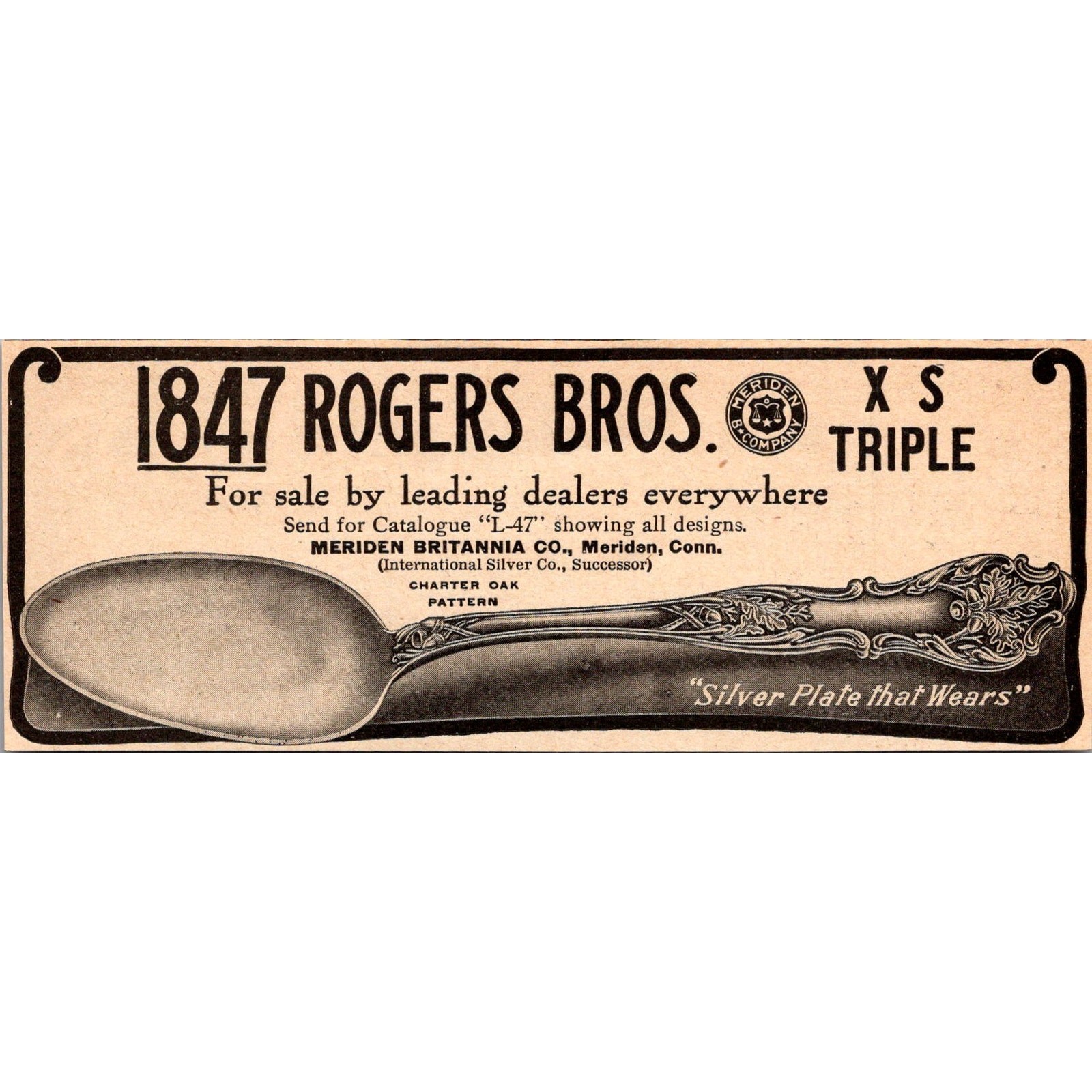 Meriden Brittania Co. 1847 Rogers Bros. Meriden CT 1909 Clipping SAH7-2