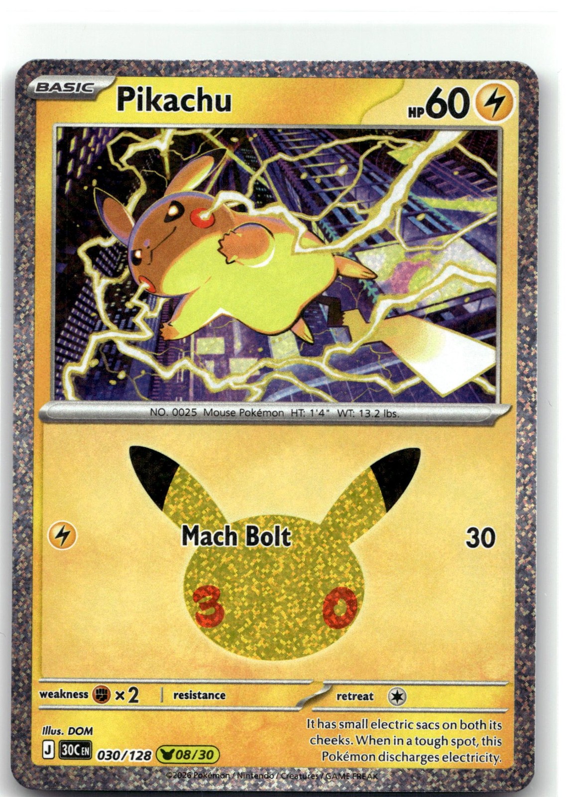 Pikachu Holofoil [30C - 030/128]