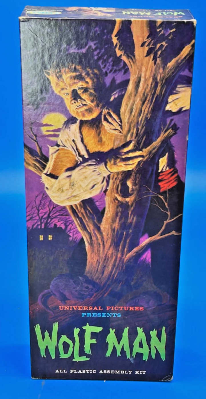 Aurora Wolf Man Plastic Model Kit 425-98 1962 Vintage Unassembled Complete MIB