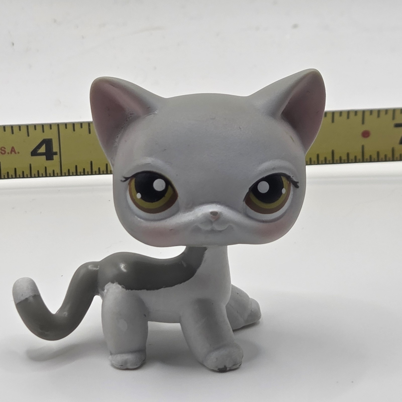 LPS Littlest Pet Shop #138 Shorthair Cat White Gray hasbro Authentic 2004 LPS Littlest Pet Shop #138 Shorthair Cat White Gray hasbro Authentic 2004