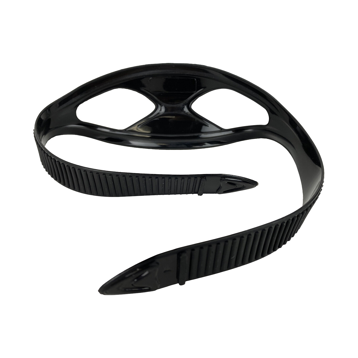 Silicone Scuba Dive Snorkeling Mask Strap Replacement - Black Silicone 7/8\