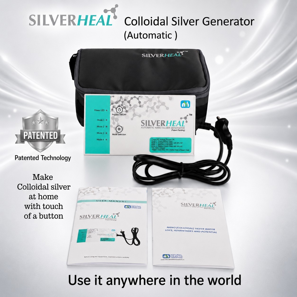 SILVERHEAL Colloidal Silver Generator I Fully Automatic I No measurements Needed