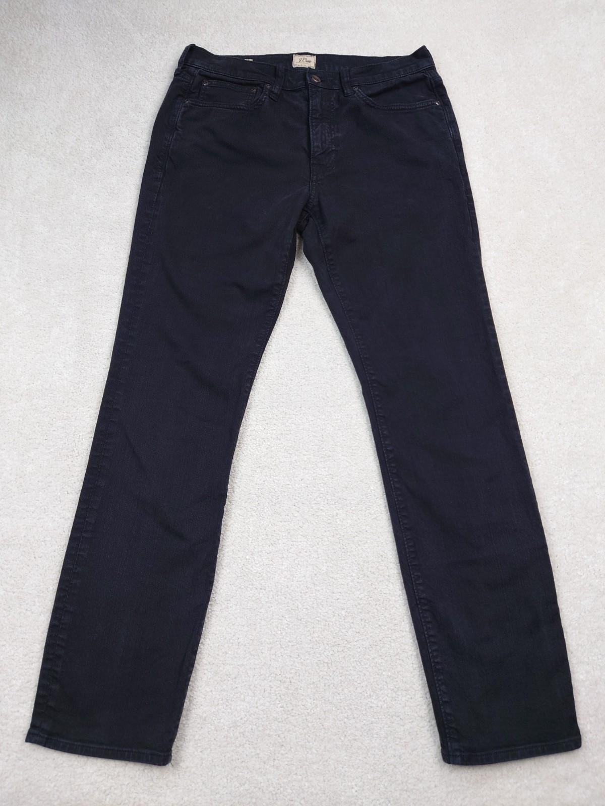 J Crew Style 770 Slight Taper Black Denim Jeans Cotton Stretch Men\'s 32x30