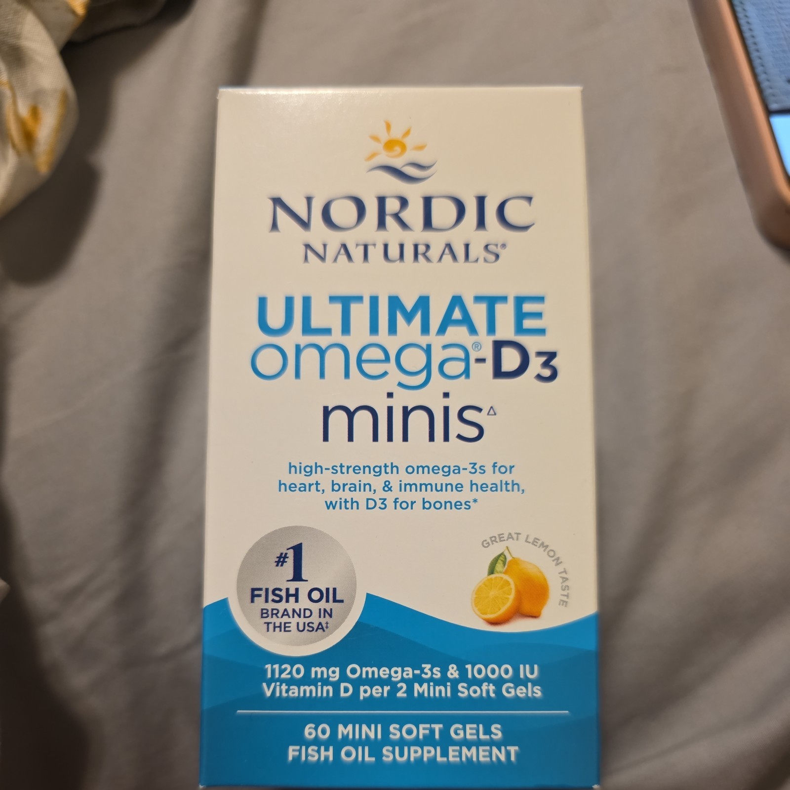 8/28 Nordic Naturals Ultimate Omega Mini D3, Lemon Flavor - 60 Mini Soft Gels - 8/28 Nordic Naturals Ultimate Omega Mini D3, Lemon Flavor - 60 Mini Soft Gels -
