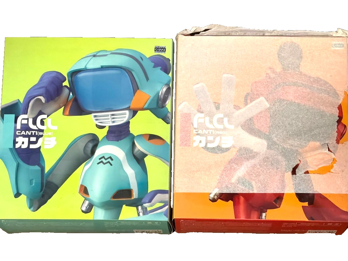 Gainax Sentinel FLCL Furi Kuri Canti Kanchi Blue Green & Red Figure Rare New