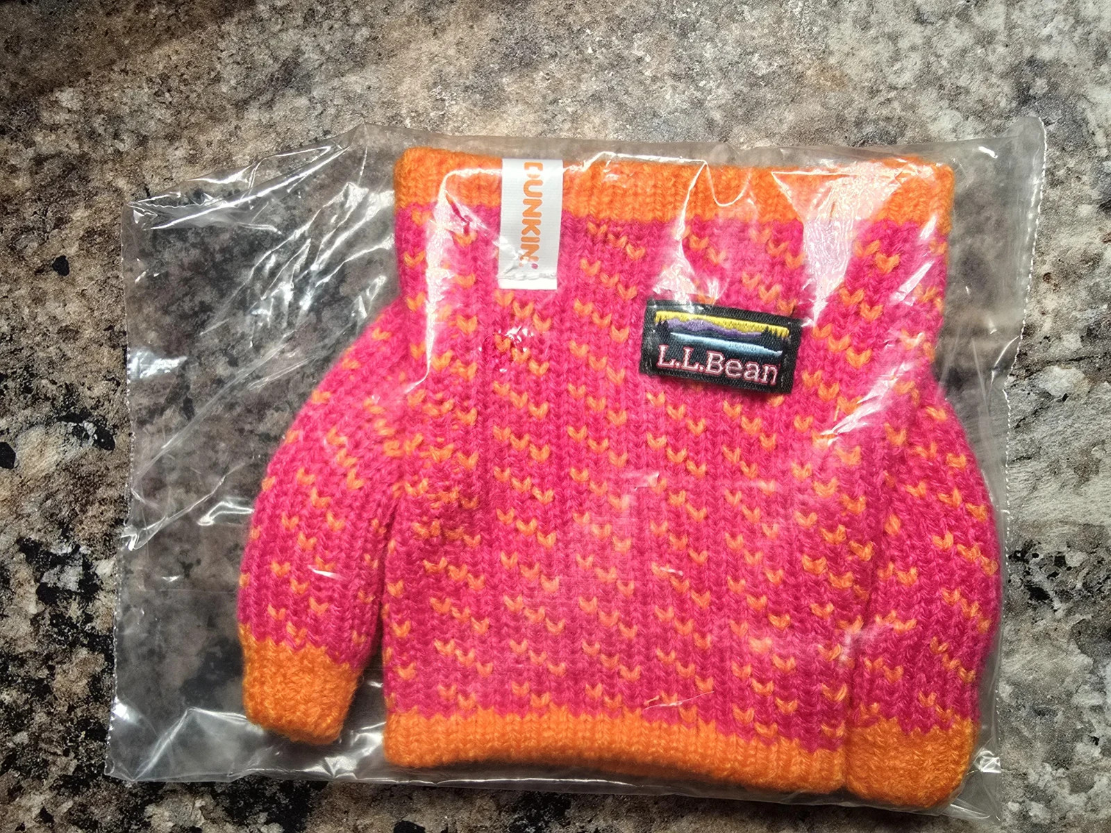L.L.Bean x Dunkin Birds Eye Coffee Sweater Pink Orange Fall 2026 One Size