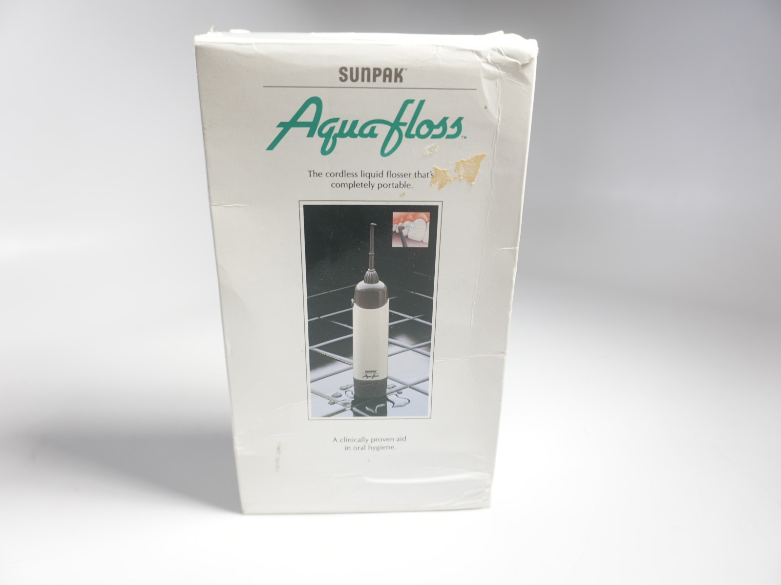 NEW Vintage Sunpak Aqua Floss AF-2000 Cordless Water Flosser Oral Irrigator