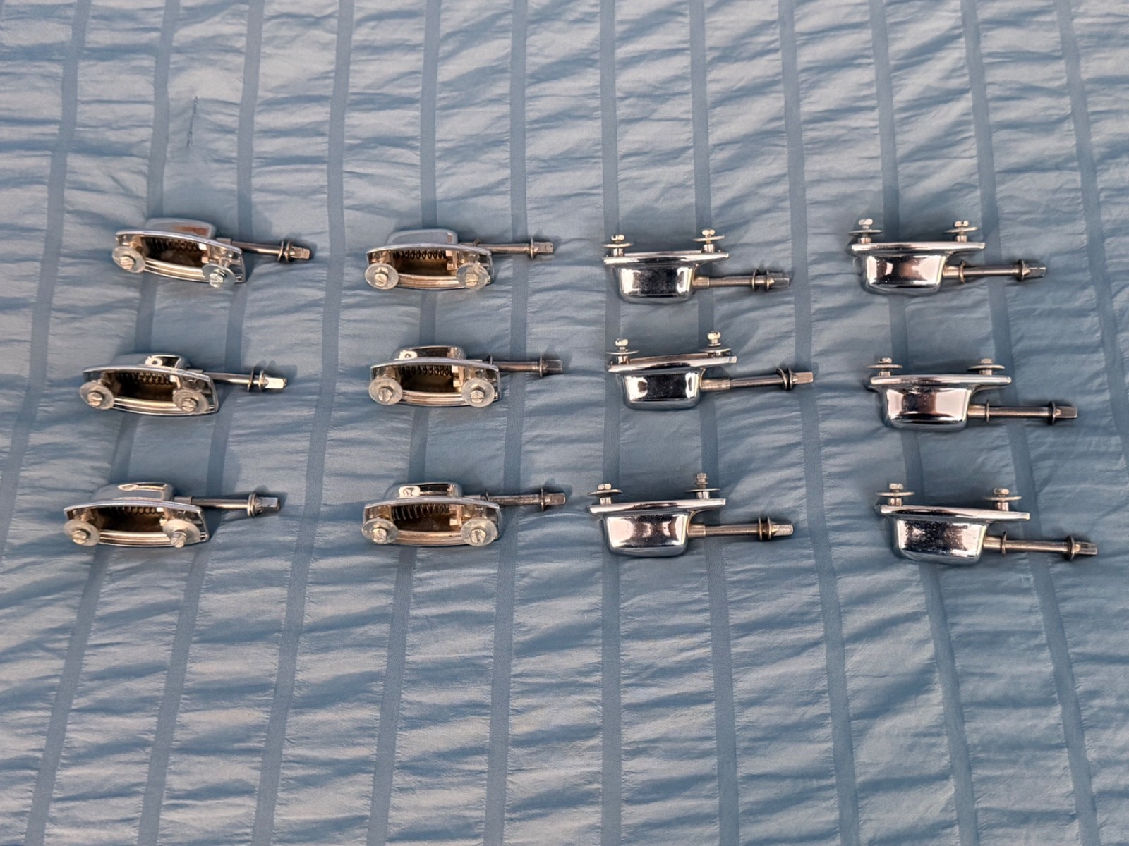 Vintage Ludwig Standard / Rocker Mini Lugs – Original Chrome – Set of 12