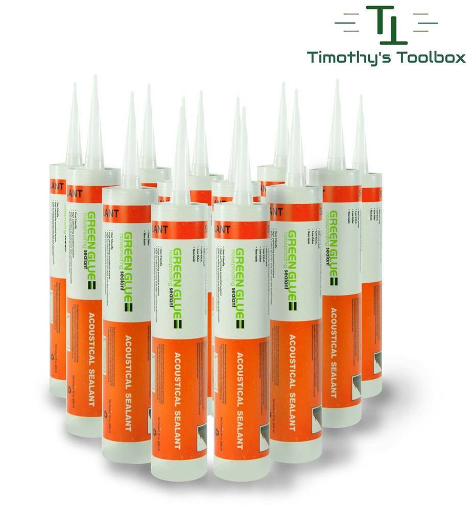 Green Glue Noiseproofing Acoustical Sealant Caulk - Case of 12 Tubes