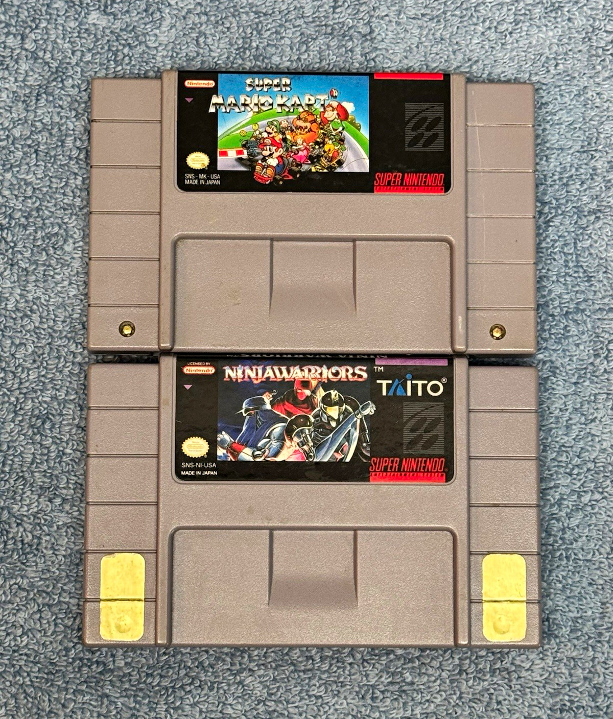snes two games, authentic and work