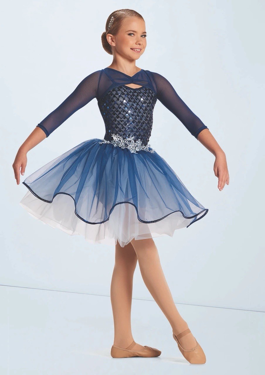 Weissman Showtime Came Here For Love sz MC #17609 Ballet Tap blue dance costume