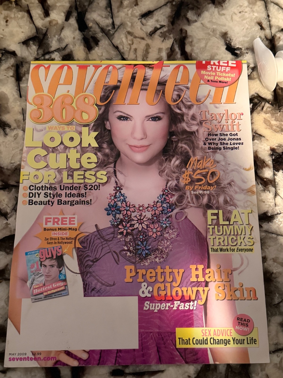 signed Taylor swift Seventeen magazine cover