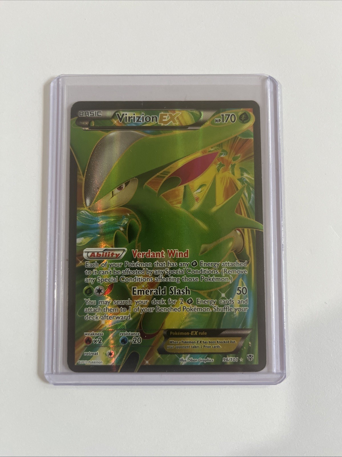 Virizion EX Full Art 96/101 - Plasma Blast - Pokemon Rare TCG Card Virizion EX Full Art 96/101 - Plasma Blast - Pokemon Rare TCG Card