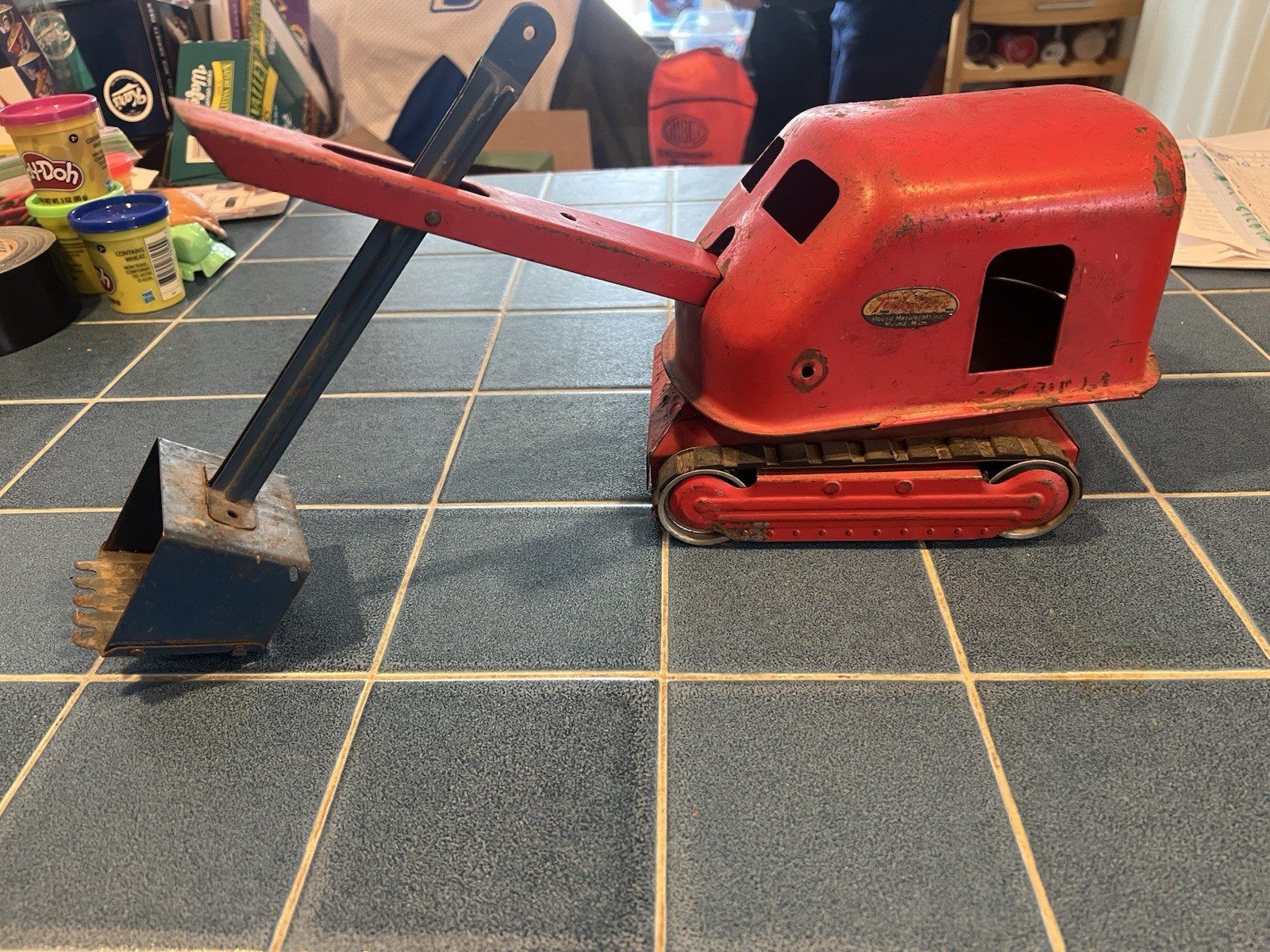 Vintage 1947-1955 Tonka No. 50 Steam Shovel Mound Metalcraft Pressed Steel USA
