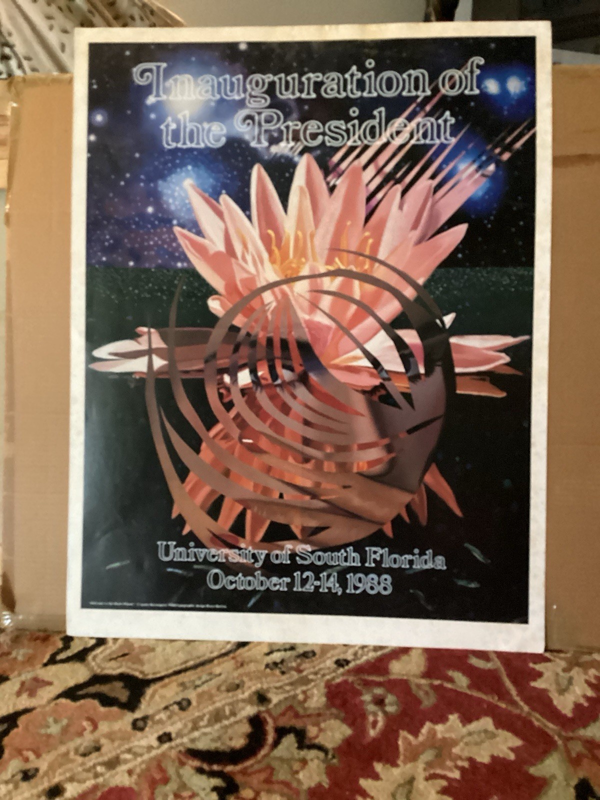 Vintage 1988 James Rosenquist USF “Welcome to The Water Planet” Poster  26x34