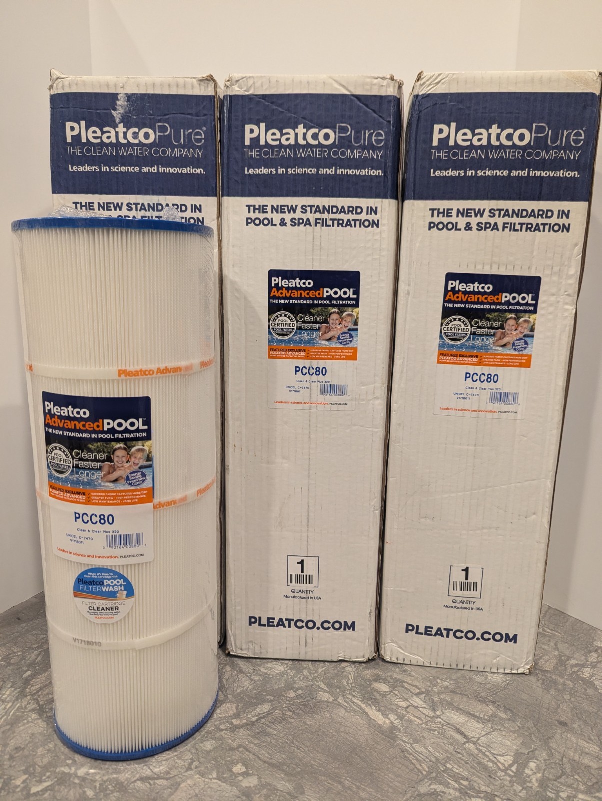 Pleatco PCC80 Advanced Pool Filters OEM- Lot Of 3, Sealed Separately Pleatco PCC80 Advanced Pool Filters OEM- Lot Of 3, Sealed Separately