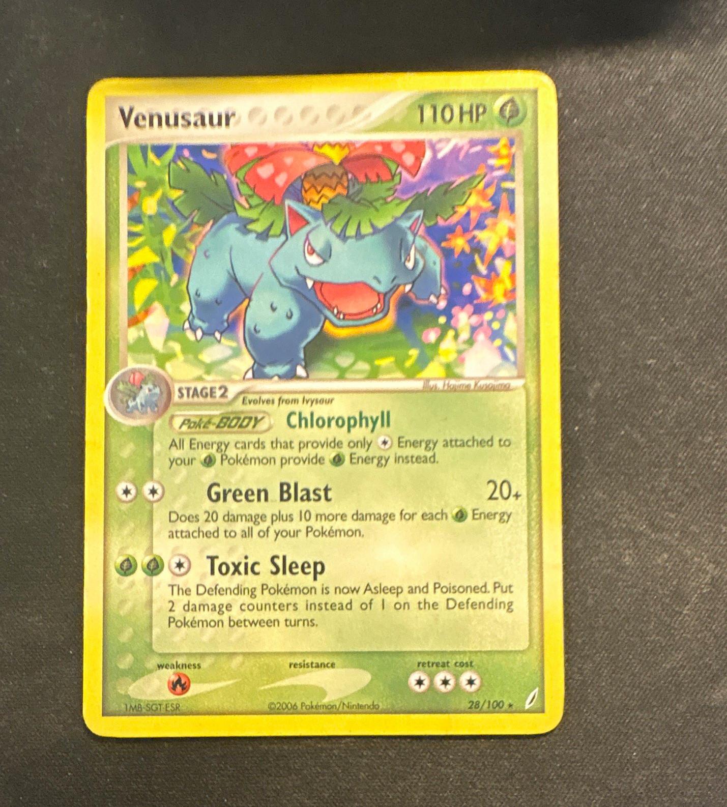 Nintendo Venusaur 28/100 EX Crystal Guardians 2006 Regular Rare 110 HP EN